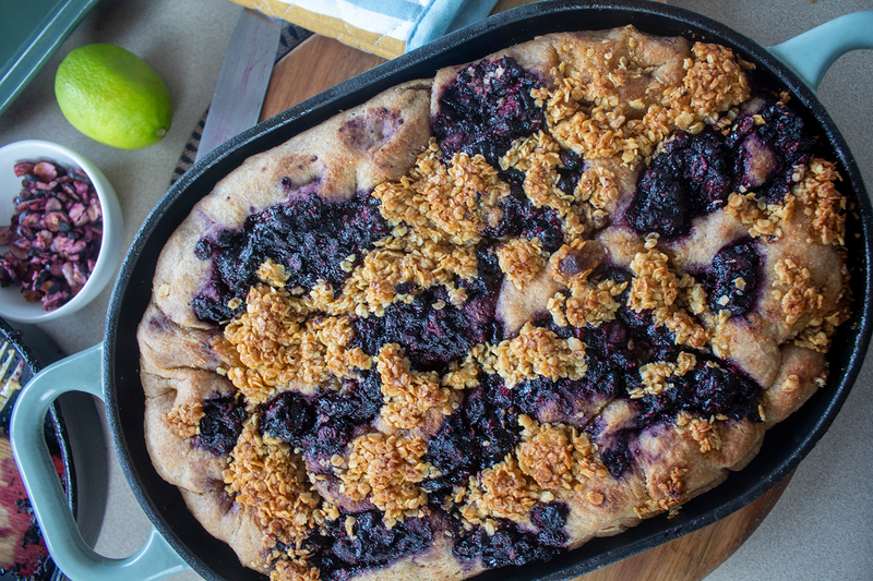 Blueberry Crumble Focaccia