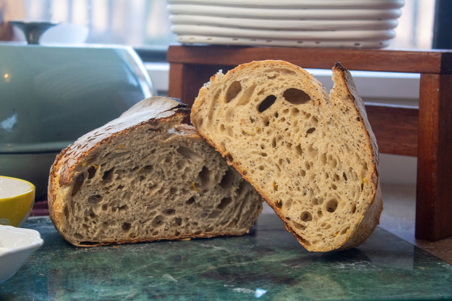 Lemon Poppy Seed Sourdough Loaf