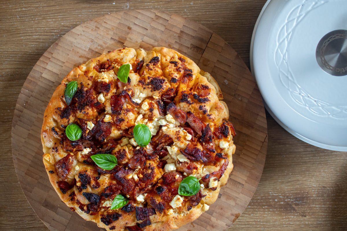 Loaded Tomato, Bacon & Feta Focaccia