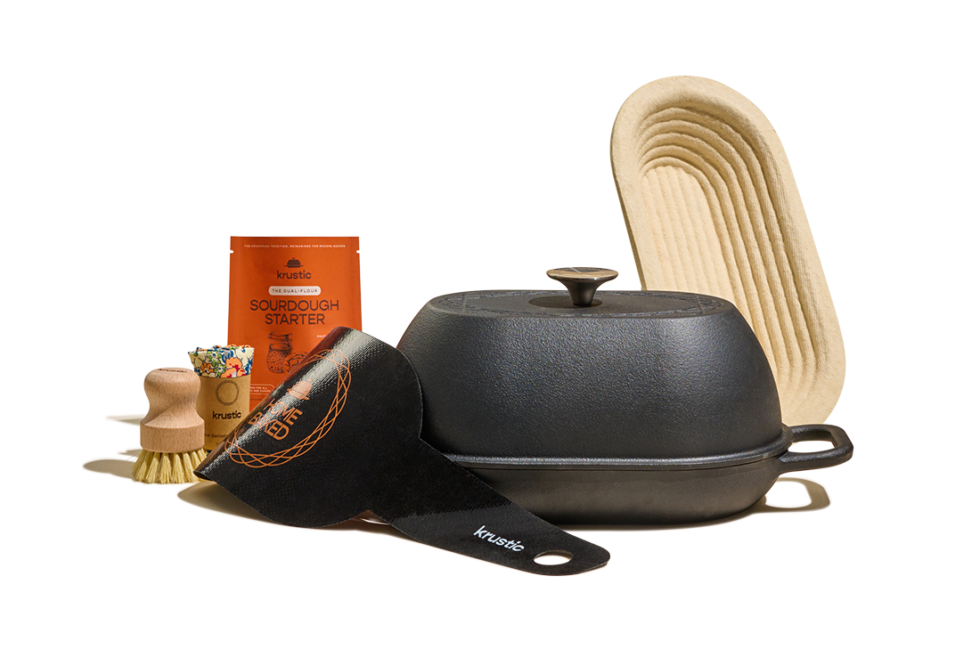 Artisan Bread in Cast Iron Pan