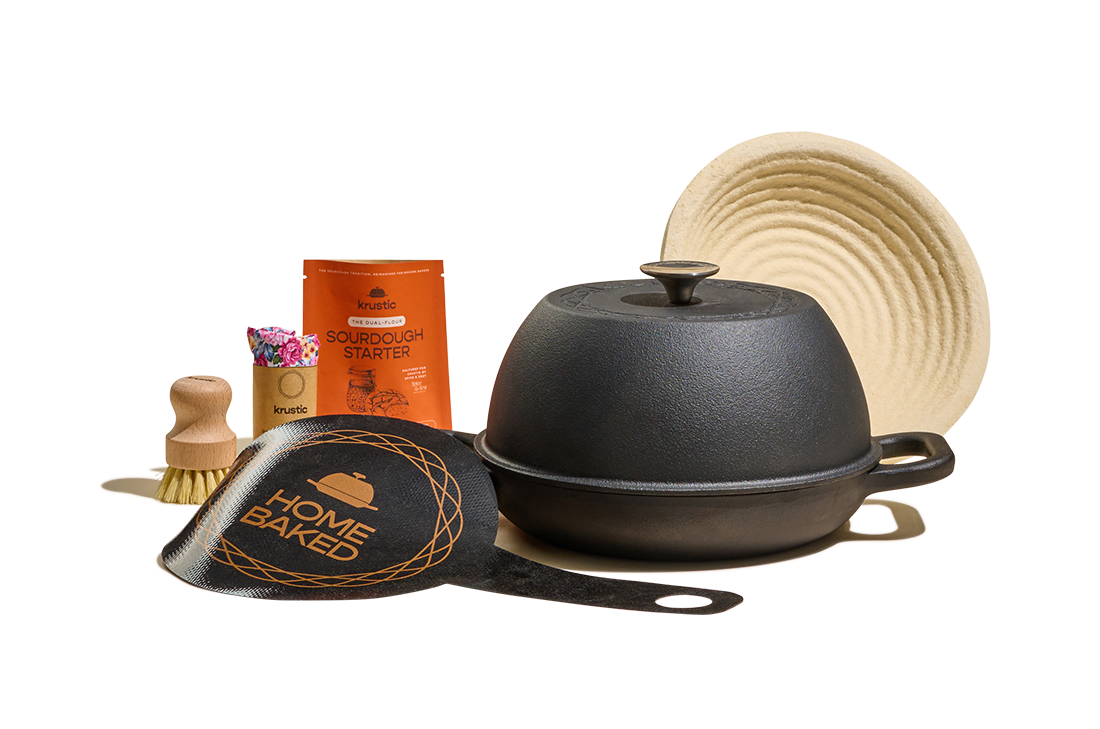 Artisan Bread in Cast Iron Pan