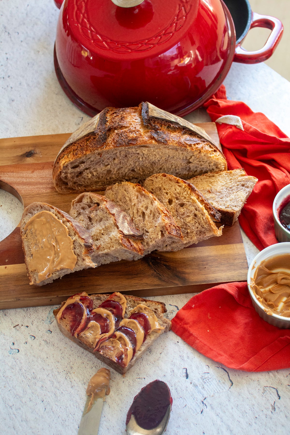 PB&J Swirl Sourdough Loaf