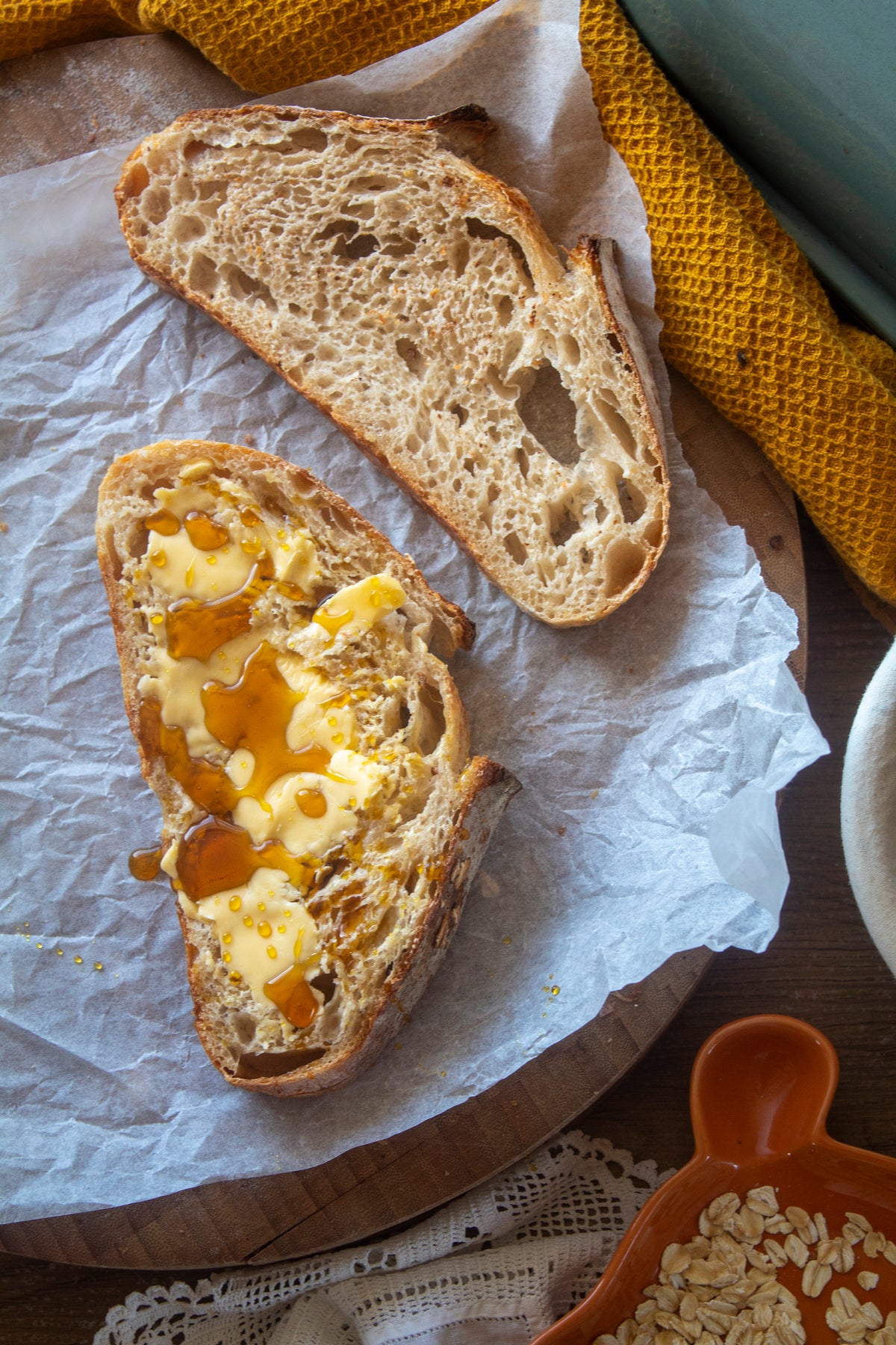Golden Honey Oat Sourdough