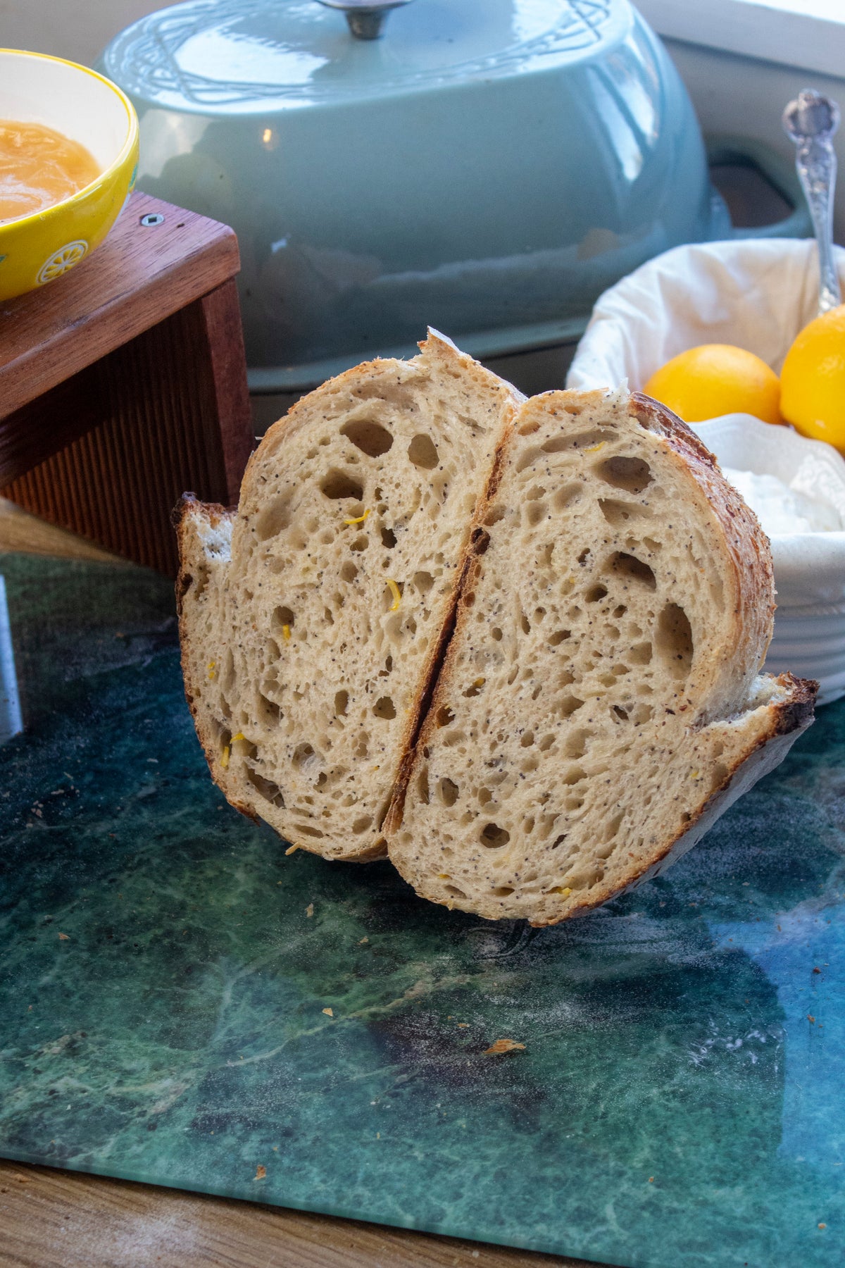 Lemon Poppy Seed Sourdough Loaf