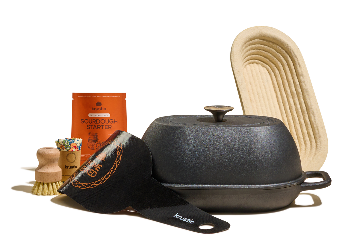 Artisan Bread in Cast Iron Pan