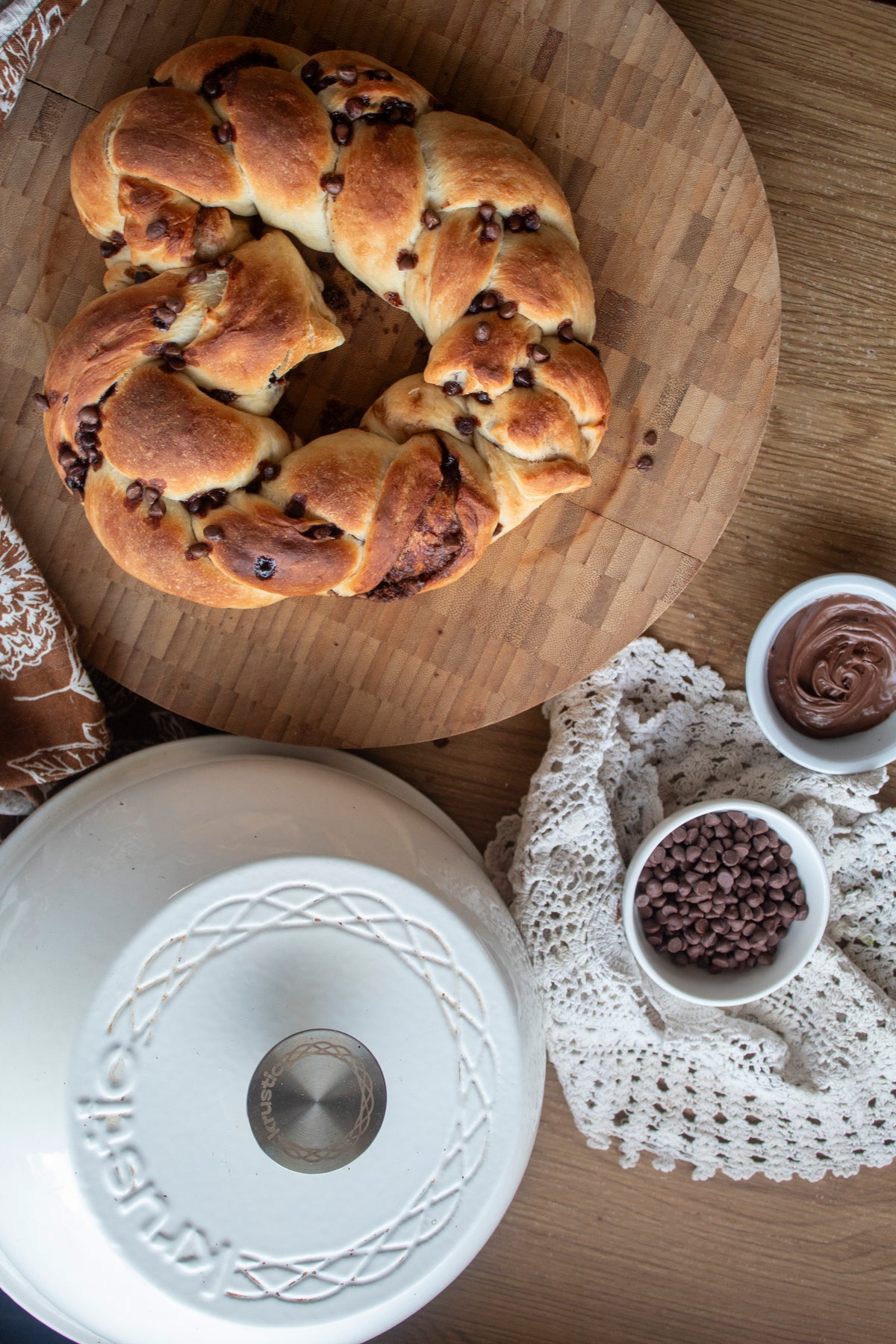 Chocolate Hazelnut Heart Braid