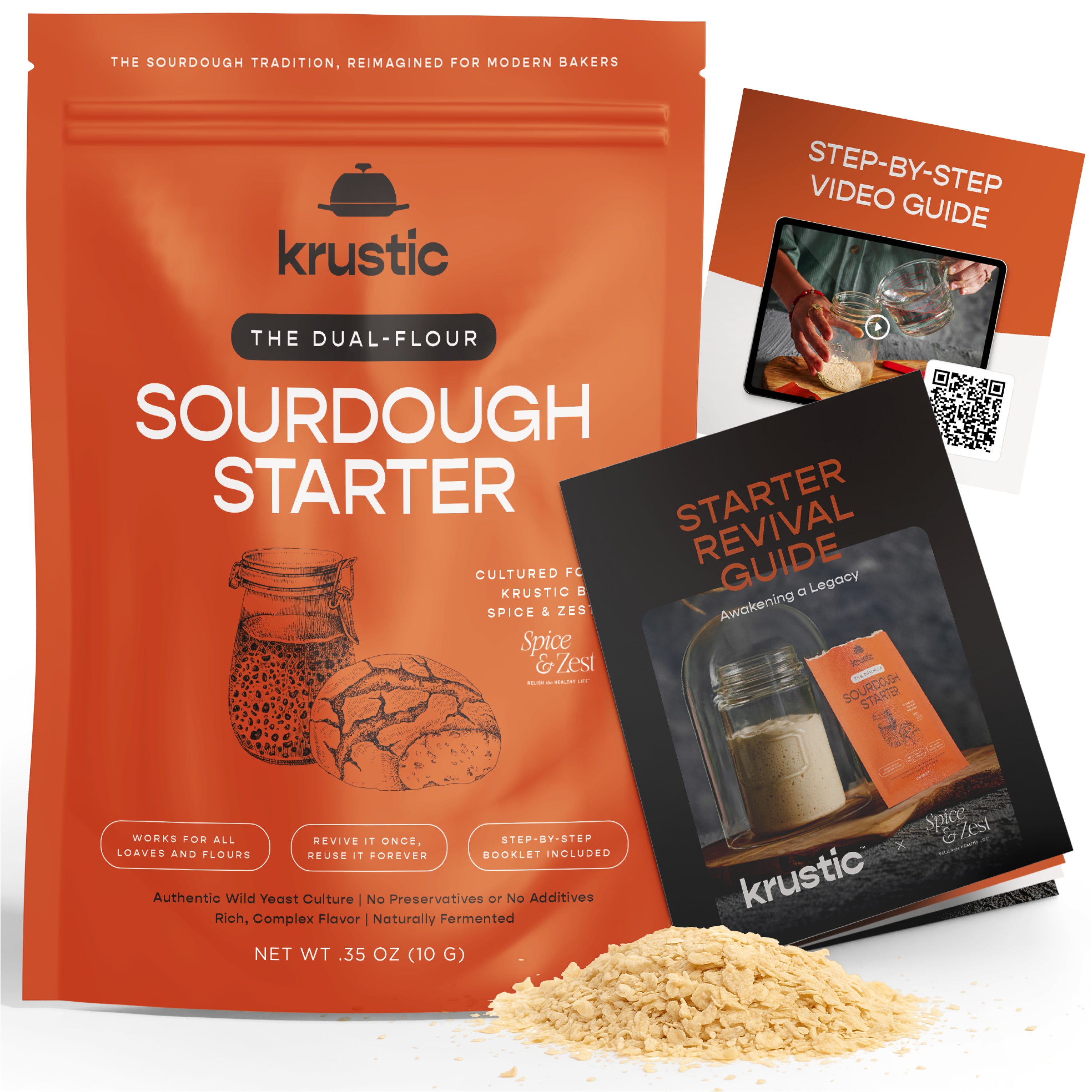 The Dual-Flour Starter • Dehydrated Chips • 10 Grams