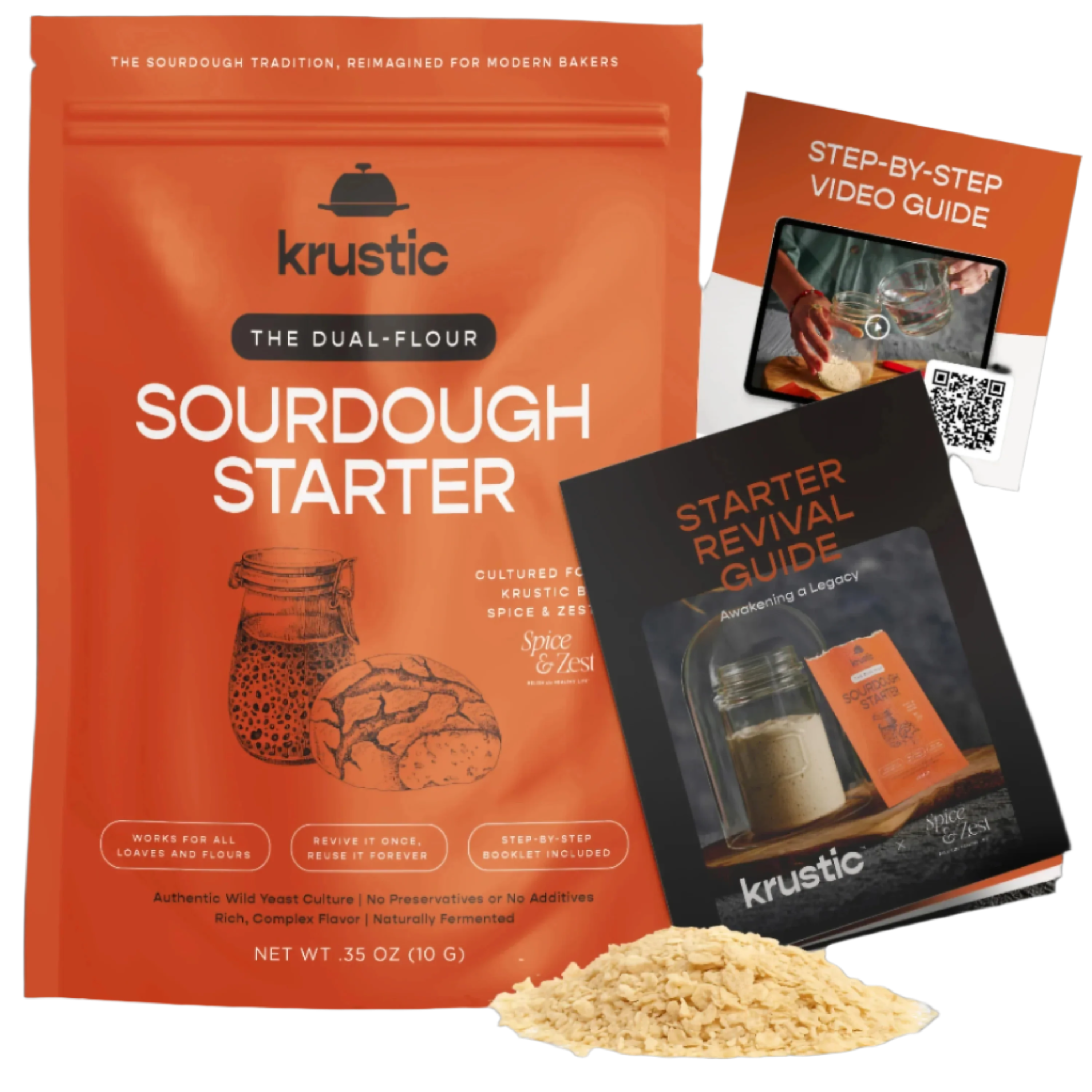 The Dual-Flour Starter • Dehydrated Chips • 10 Grams