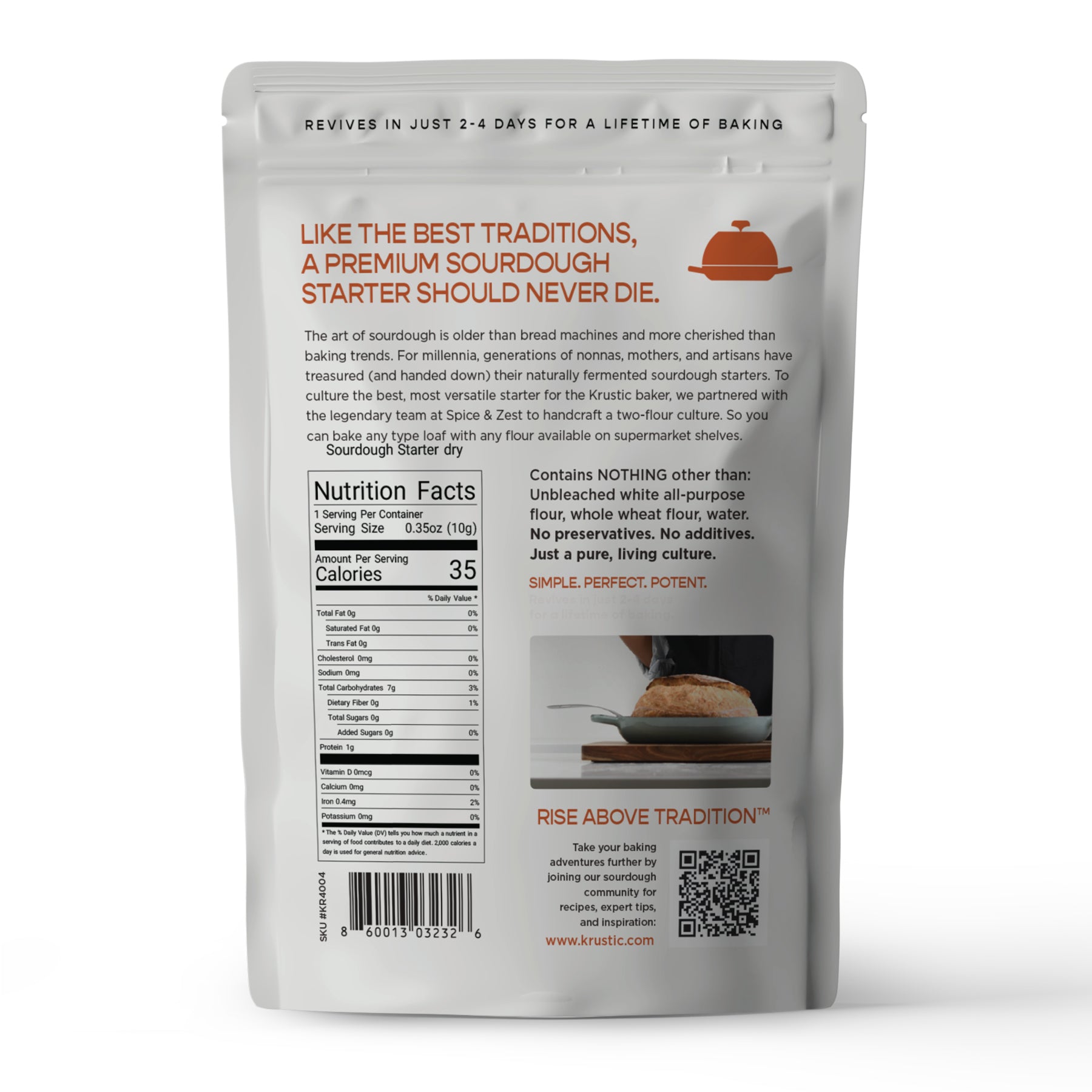 The Dual-Flour Starter • Dehydrated Chips • 10 Grams