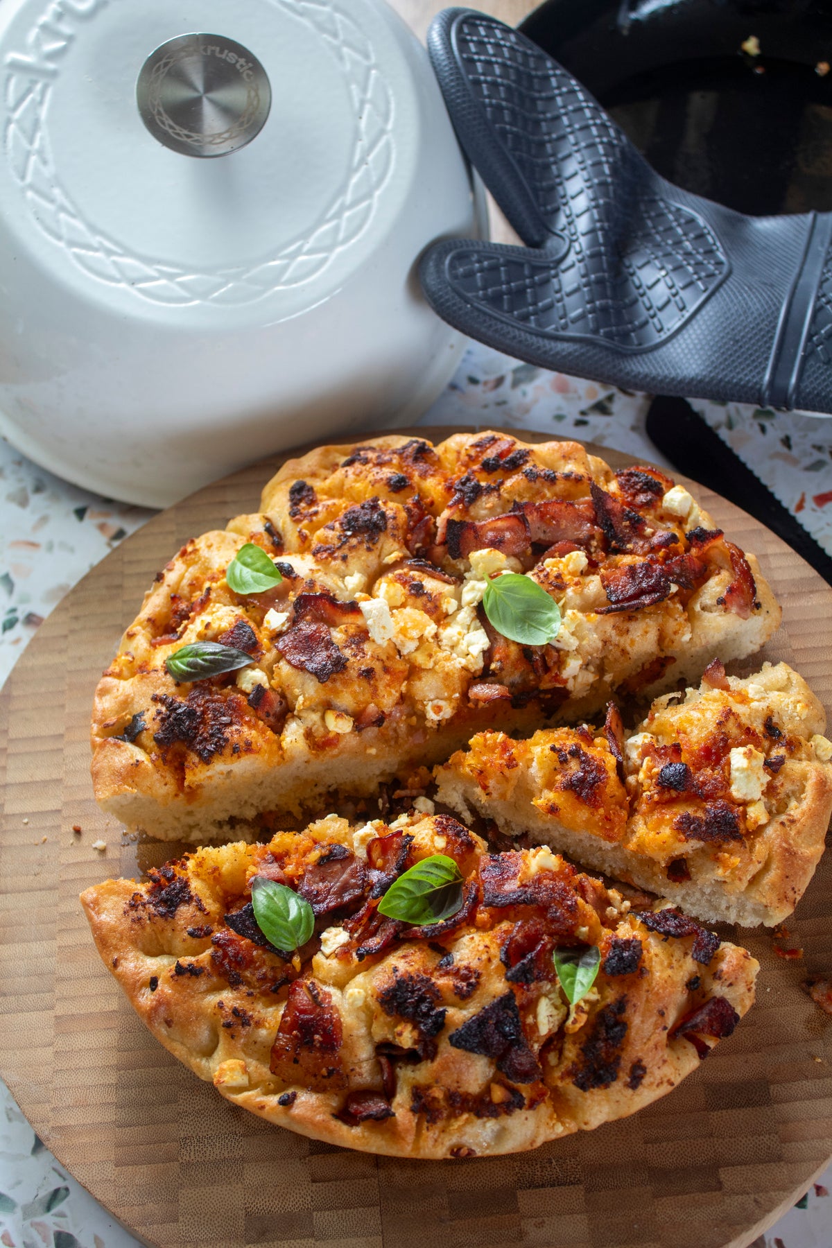Loaded Tomato, Bacon & Feta Focaccia