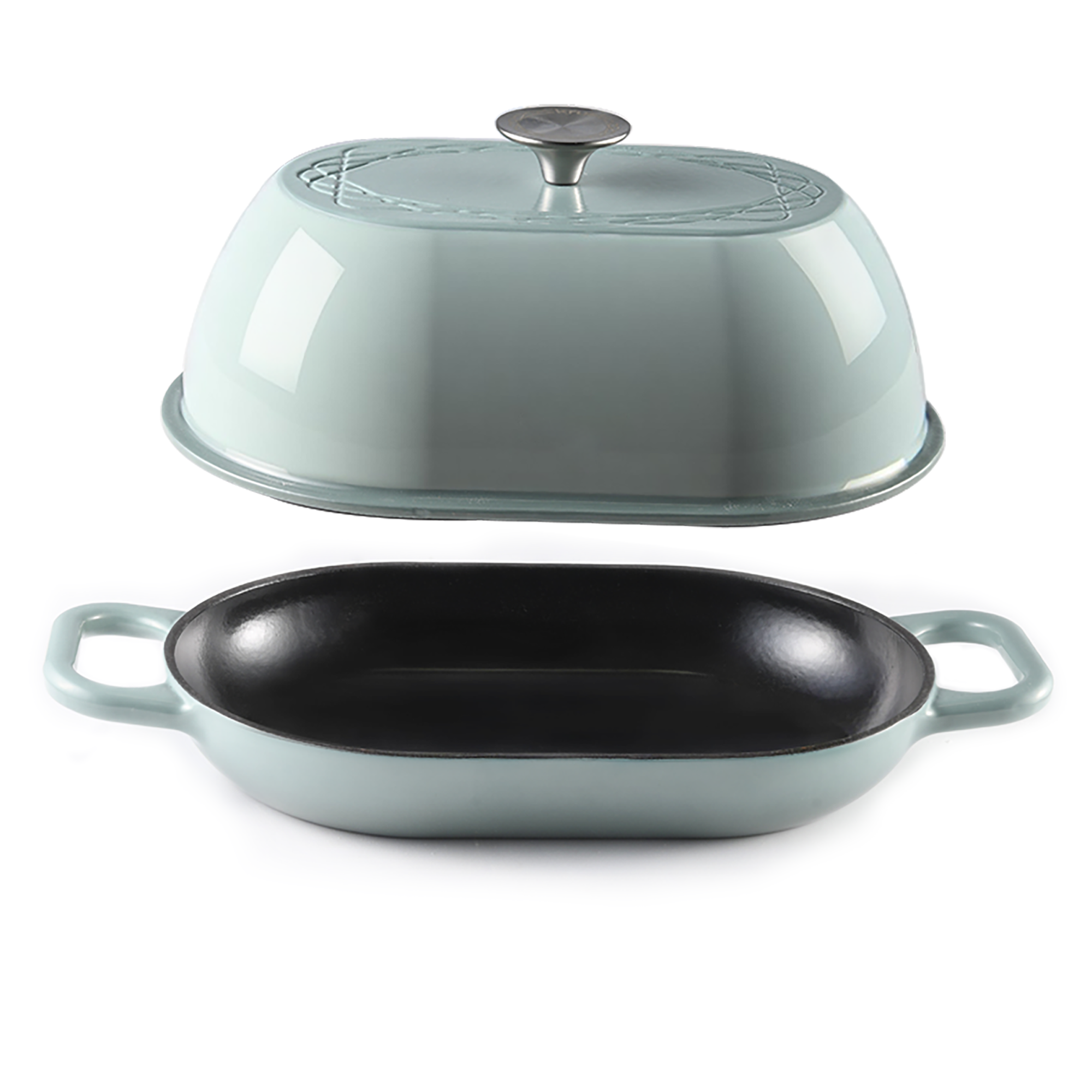 Krustic 5.5 QT Oval Enameled Cast Iron Dutch Oven