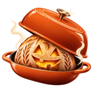 Halloween sourdough in a Krustic Dutch oven